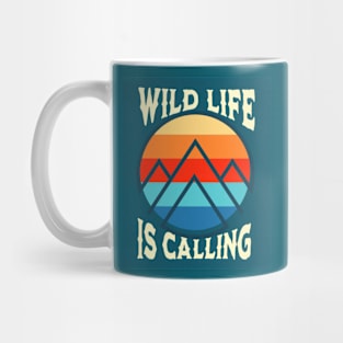 Retro Wild Life is calling Mug